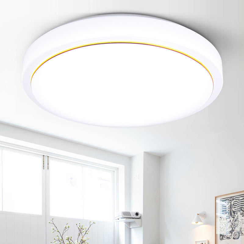 Metal LED Ceiling Light Fixture with Acrylic Shade for Hallway - Warm/White, 7.5"/9"/12" Dia
