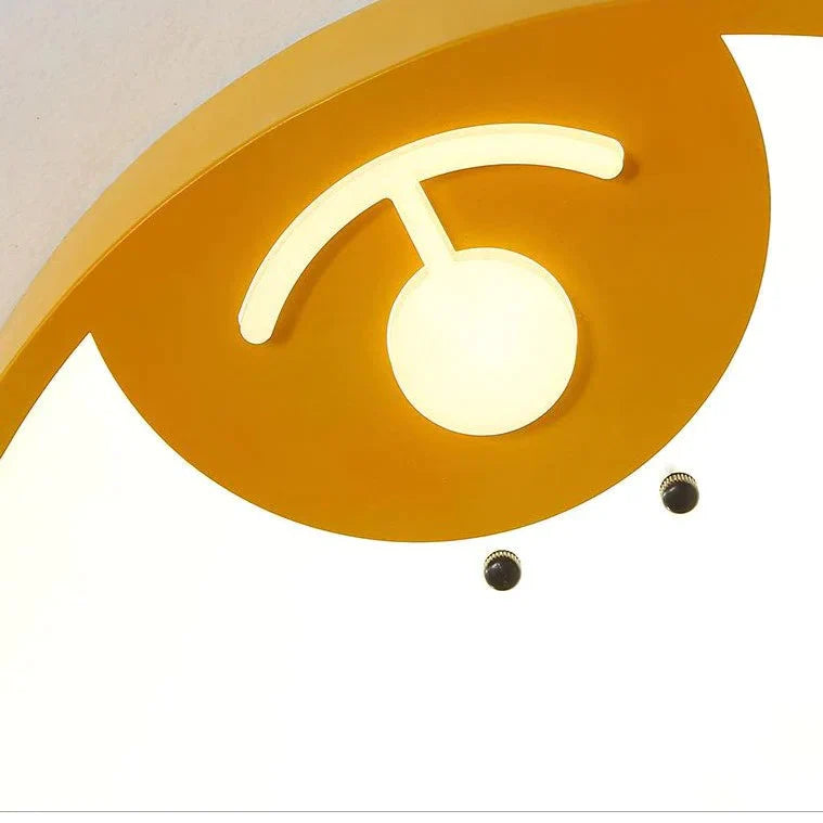 Creative Bear-Shaped LED Ceiling Lamp for Bedroom and Study