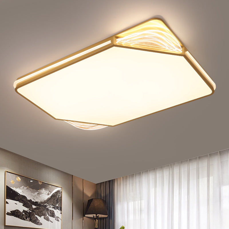 Contemporary Gold Flush Mount Led Ceiling Light In Warm/White 18/21.5/35.5 Width
Or
Modern - Width