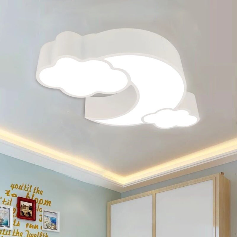 Cloudy Acrylic Flush Mount Ceiling Light for Classroom or Child's Bedroom