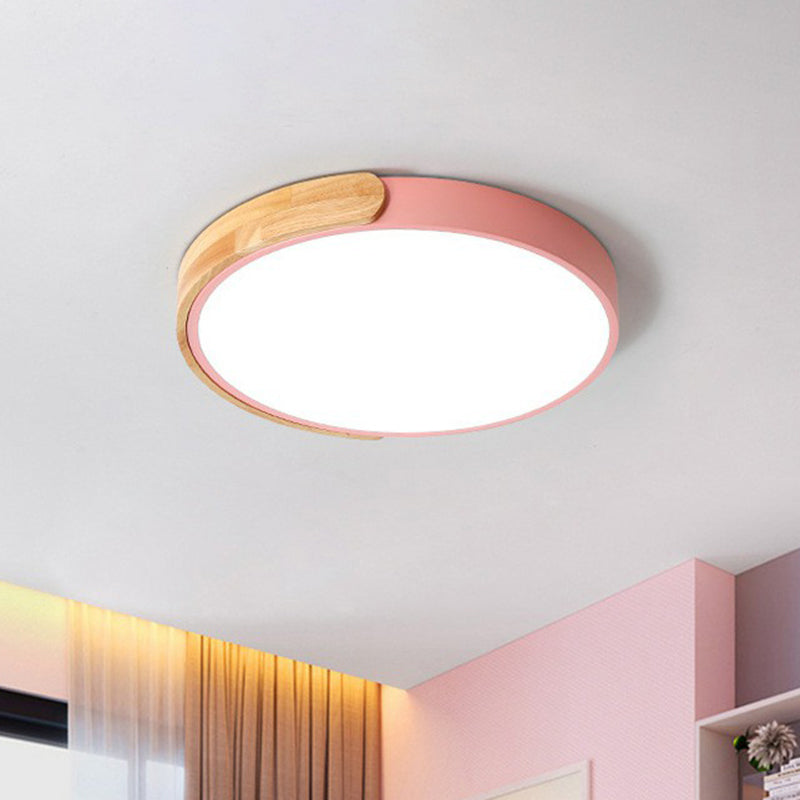 Simplicity Kids Bedroom LED Flush Mount Ceiling Light with Acrylic Circular Flush – Perfect Illumination Fixture