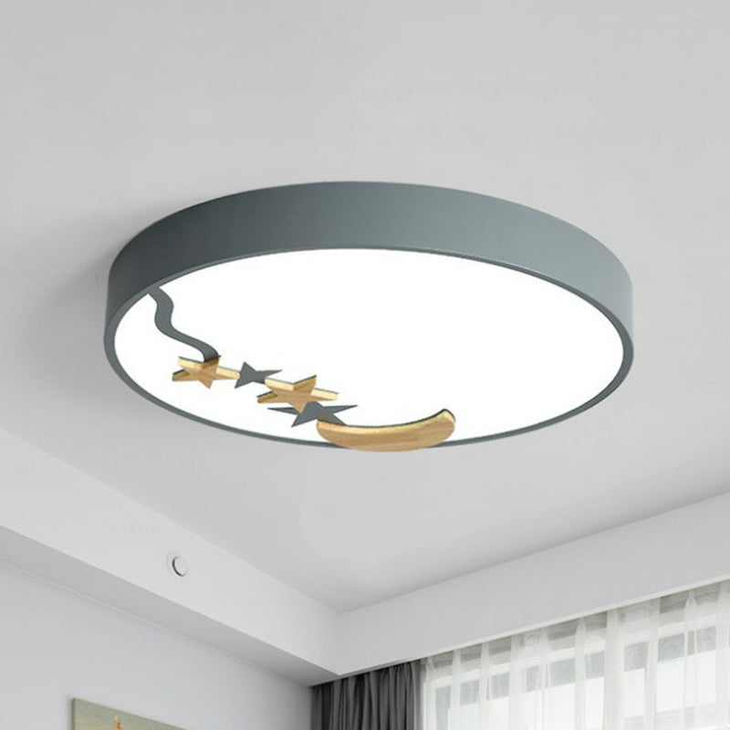 Starry Simplicity Circular Flush Ceiling Light with LED Acrylic Mount