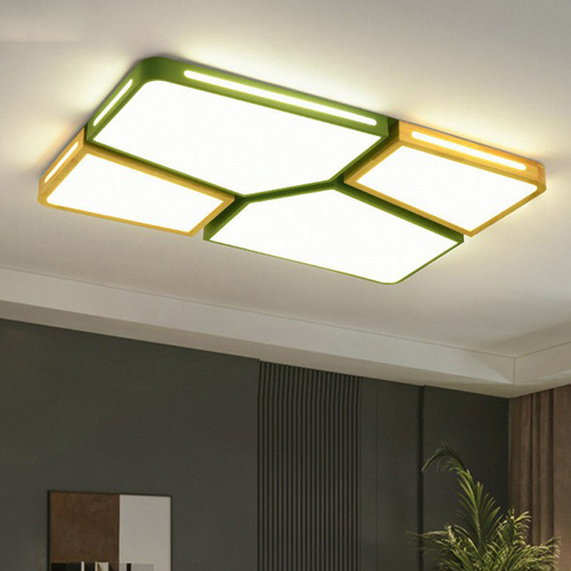 Modern Macaron Flush Mount LED Ceiling Light for Living Room