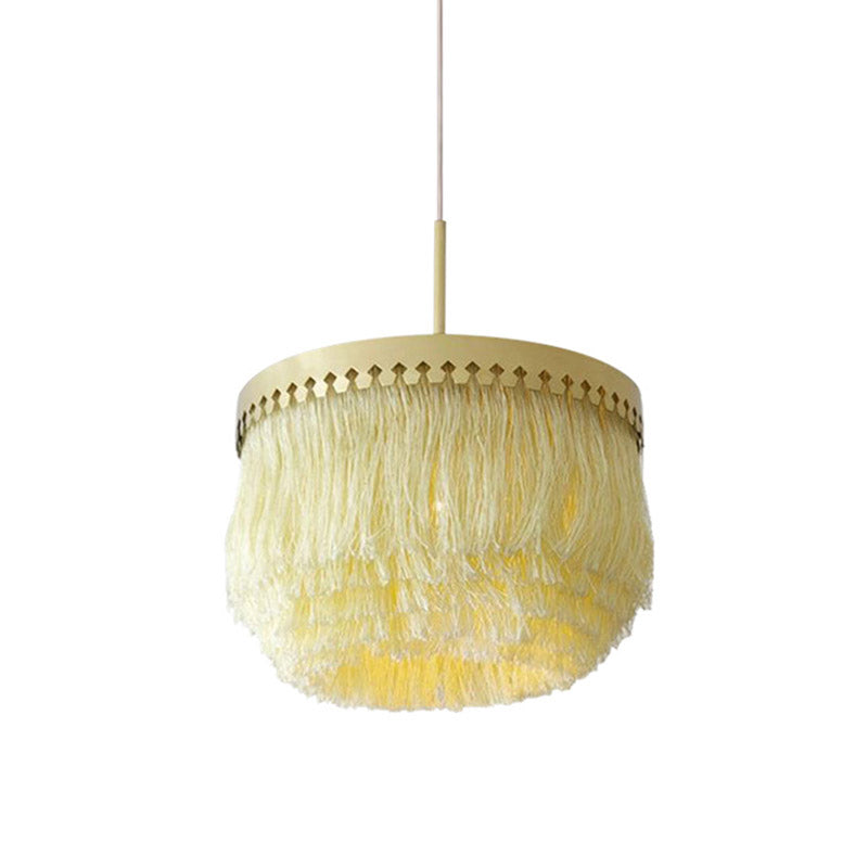 Minimalistic Round Fringe Pendant Light Fixture In Gold
Or
Gold Suspension - Simple & Elegant Gold