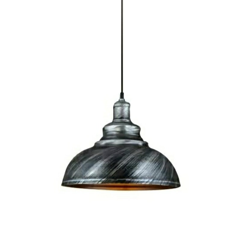 Single-Bulb Vintage Metal Pendant Lamp for Dining Room, Pot Cover Hanging Design