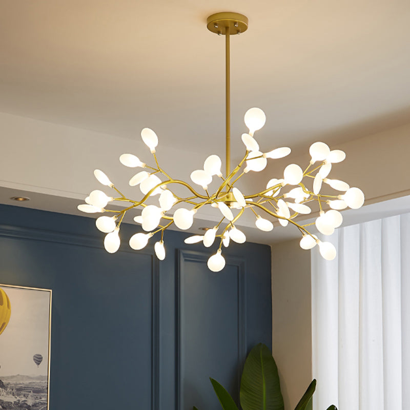 Lustre à branches métalliques Simplicity LED Suspension Luminaire pour salon