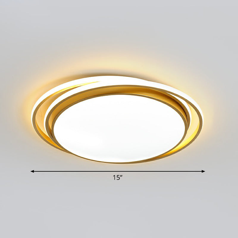 Modern Acrylic LED Flush Mount Ceiling Light Fixture for Bedrooms