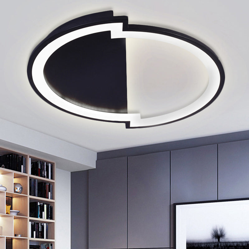 Plafonnier rond élégant en acrylique à encastrer disponible en plusieurs tailles et couleurs - LED à lueur chaude/blanche