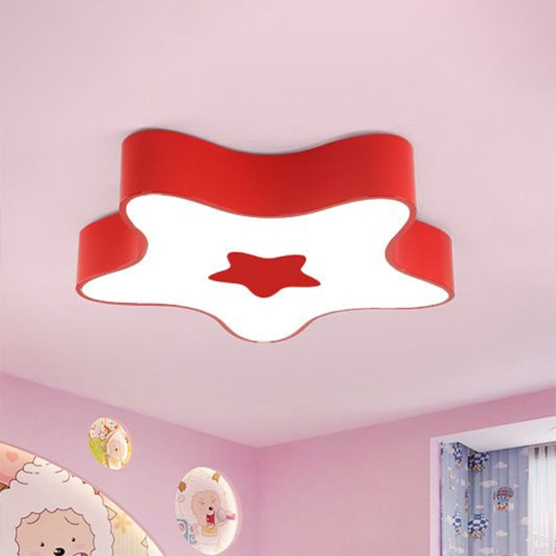 Cartoon LED Acrylic Star Flush Ceiling Light for Children's Bedroom