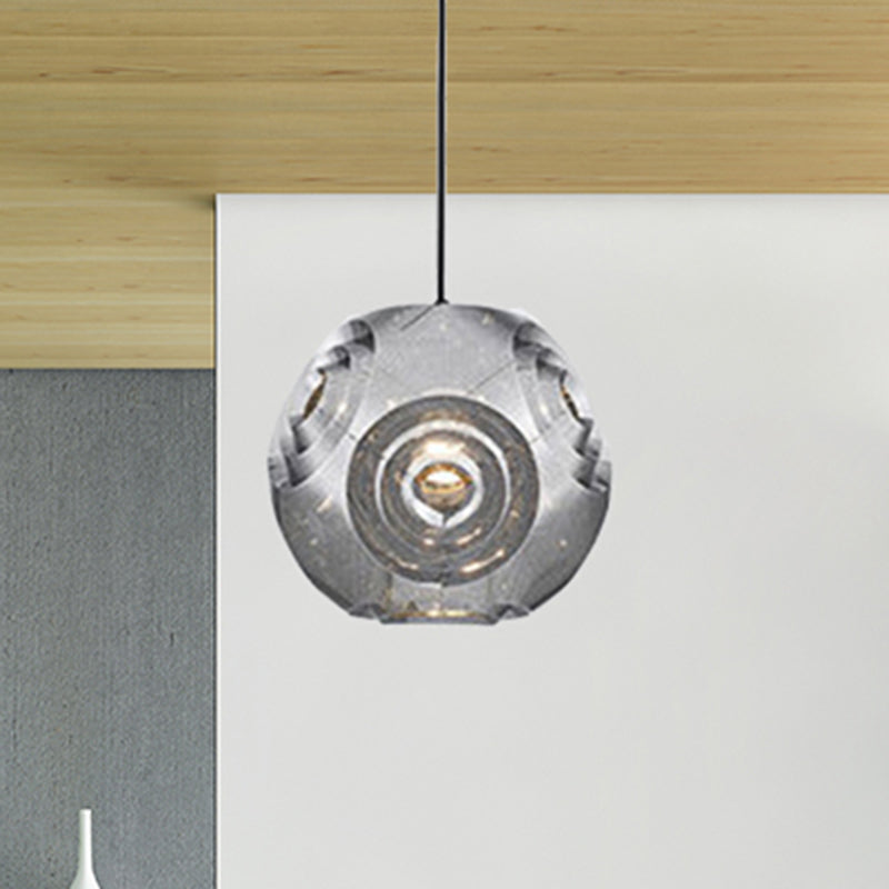 Nordic Metal Globe Pendant Ceiling Light 1 Chrome/Gold/Rose Gold Finish 11/12.5/15W Chrome / 11