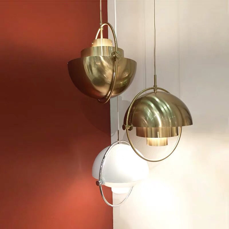 Hemispherical Pendant Lamp: Creative Metal Ceiling Light For Dining Room Gold