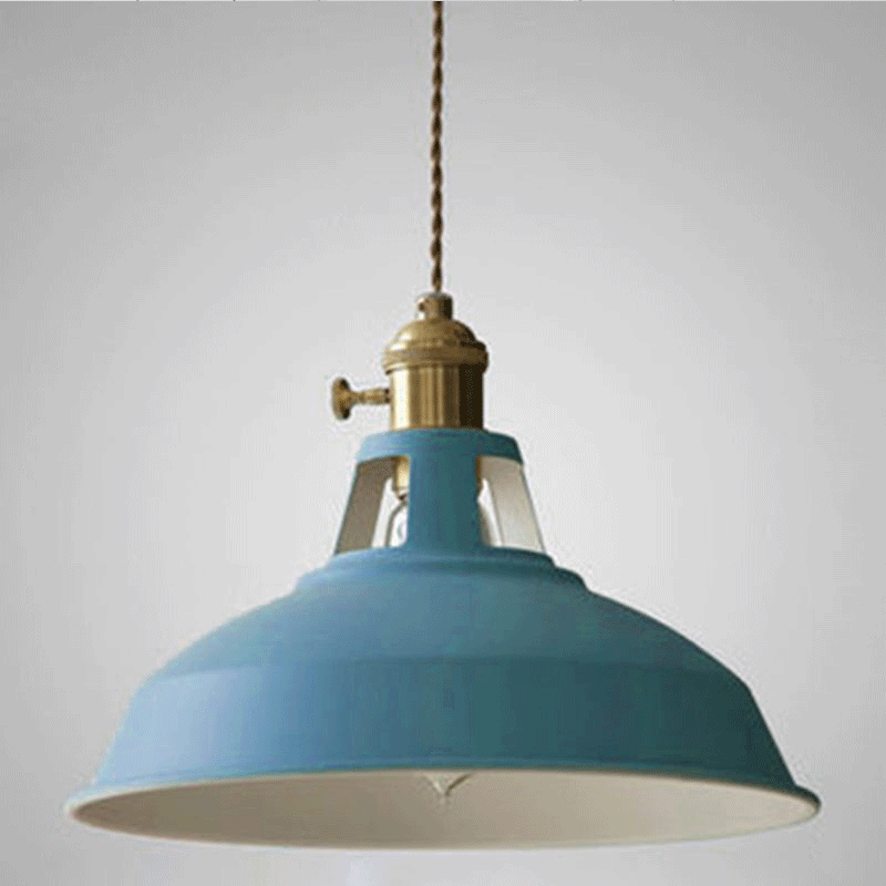 Marta - Industrial Macarons Industrial Barn Shade Pendant Light Metal 1-Light Pendant Lighting For Restaurant