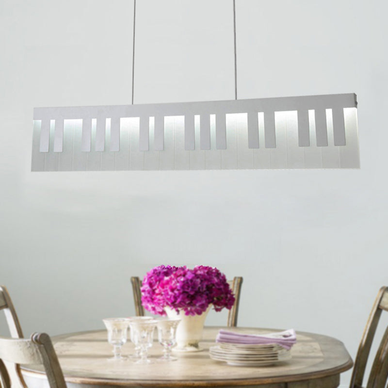 Piano-Shaped Led Dining Room Ceiling Lamp In Warm/White/Natural Light Contemporary Acrylic Design