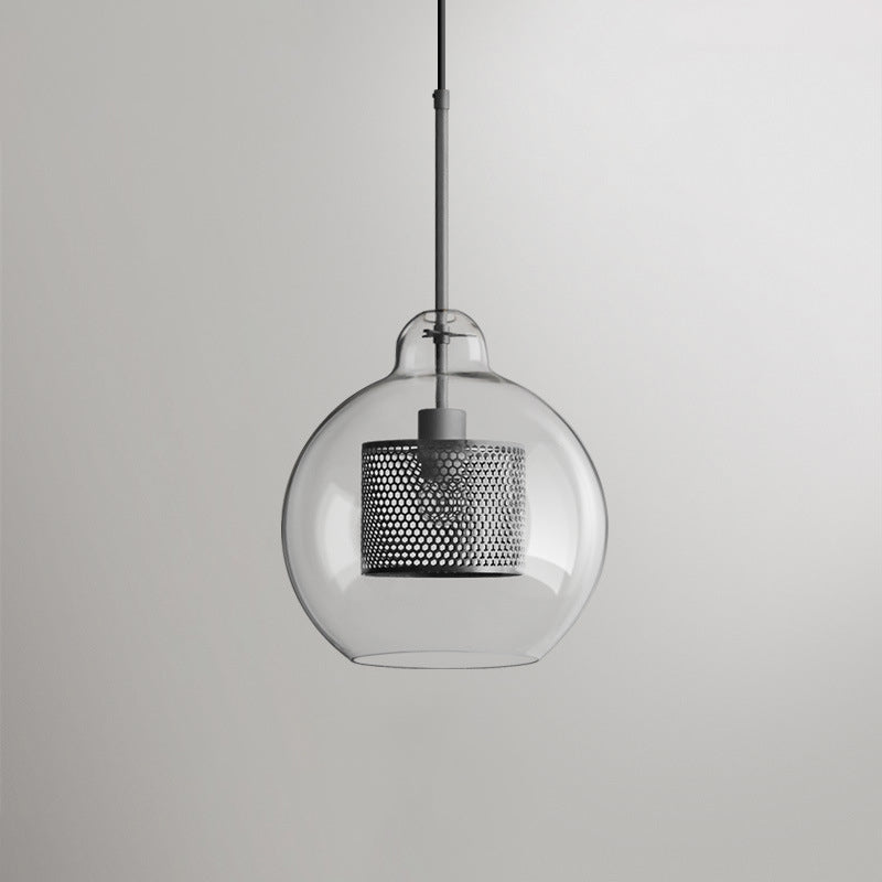 Modern Clear Glass Pendant Light For Dining Room Table - 1-Light Fixture Silver / 12 Bulged