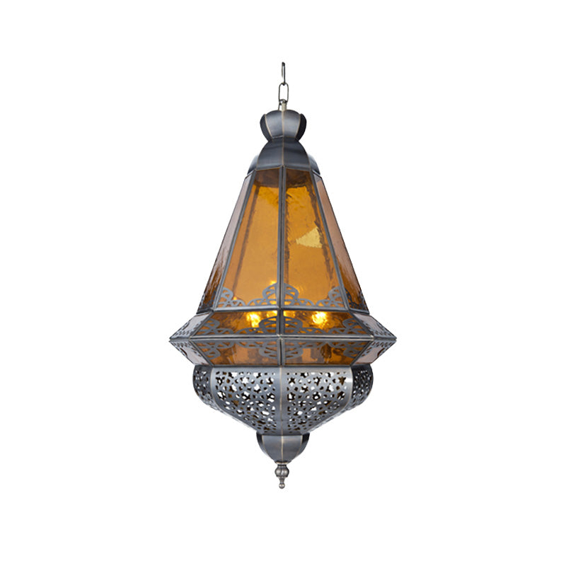 Vintage Grey Cone Metal Pendant Light For Living Room - 1-Light Hanging Lamp