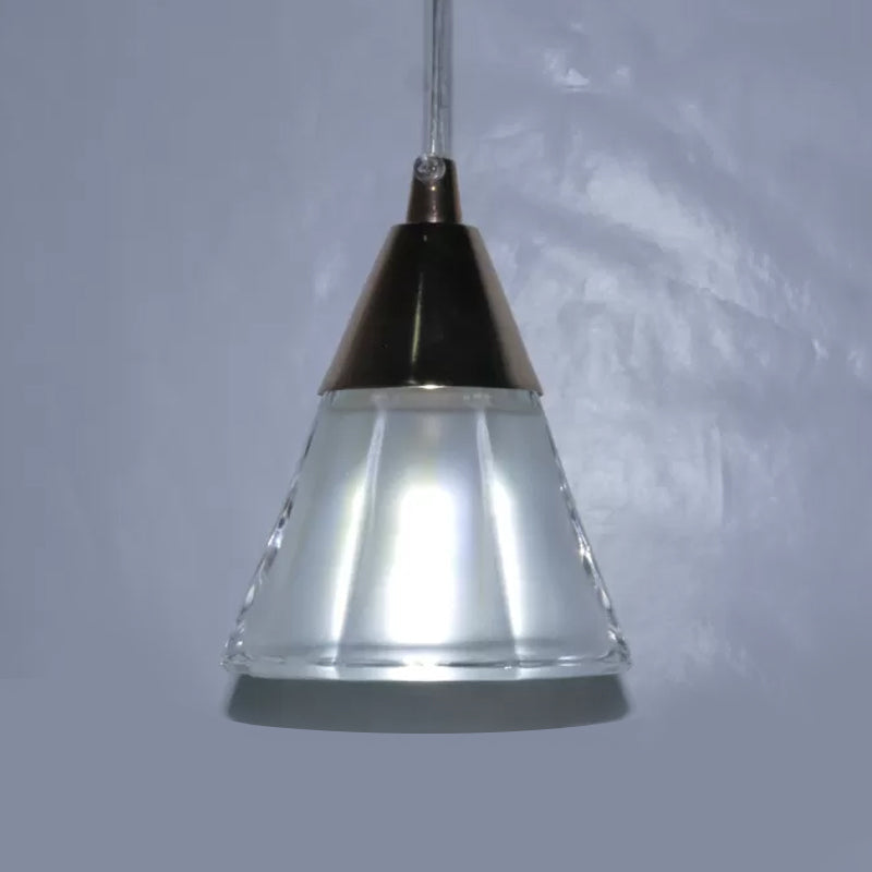 Modern Gold Pendant Lighting With Translucent Glass Shade For Bedroom