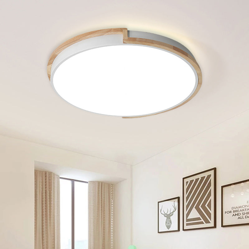 Eye-Caring Slim Drum LED Ceiling Light for Bedroom - Choice of 3 Sizes in Black, Grey or White