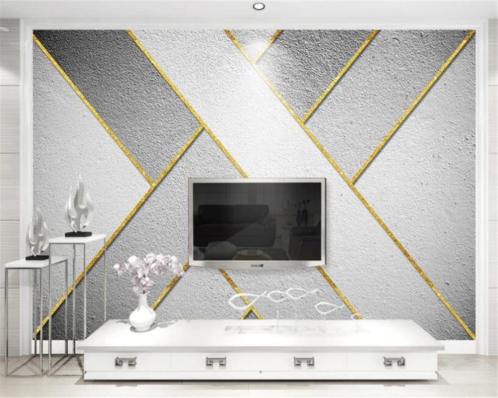 Ella's Nordic High Quality Gold Lines Wallpaper Mural