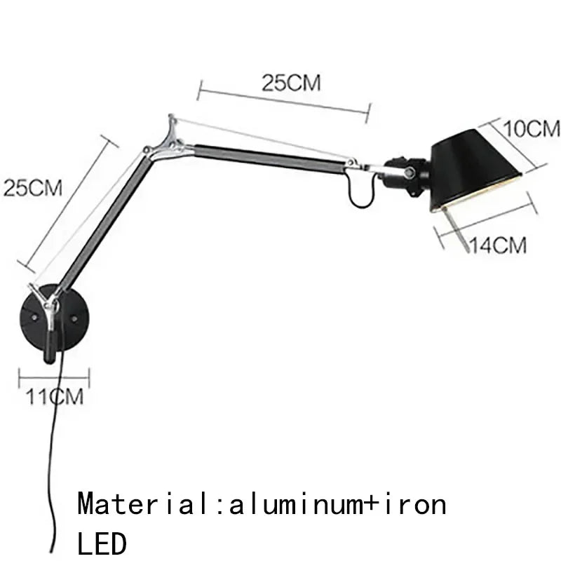 Home Deco Italian Long Arm LED Wall Lamp