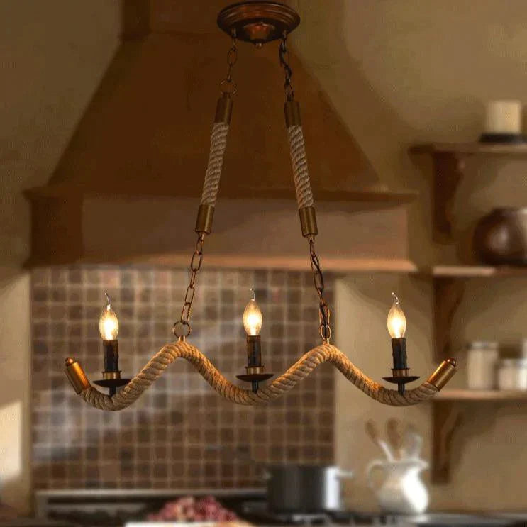 Lampes suspendues vintage faites à la main Lampes suspendues en corde Loft Lampes industrielles rétro Edison Lustres De Teto Suspension pour cuisine