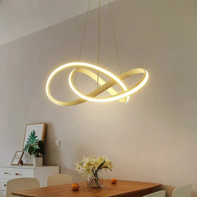 Lampes suspendues à LED pour magasin, bar, salle à manger, cuisine, chambre, corps en aluminium, télécommande, lampes suspendues blanches/noires, livraison gratuite