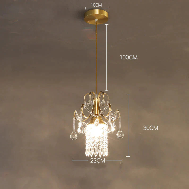 Luxury Single Head Crystal Dining Room Pendant Light