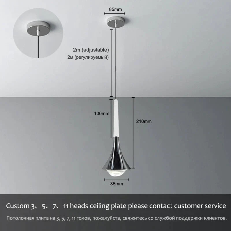 Lyra - LED Water Drop Chandelier