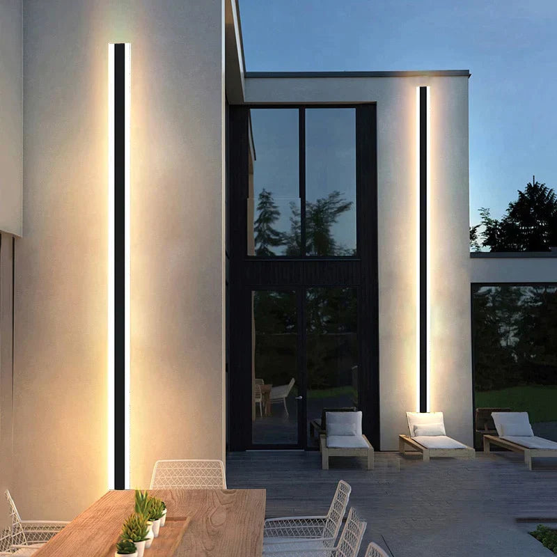 Applique murale LED d'extérieur moderne et étanche IP65 en aluminium pour porche de jardin