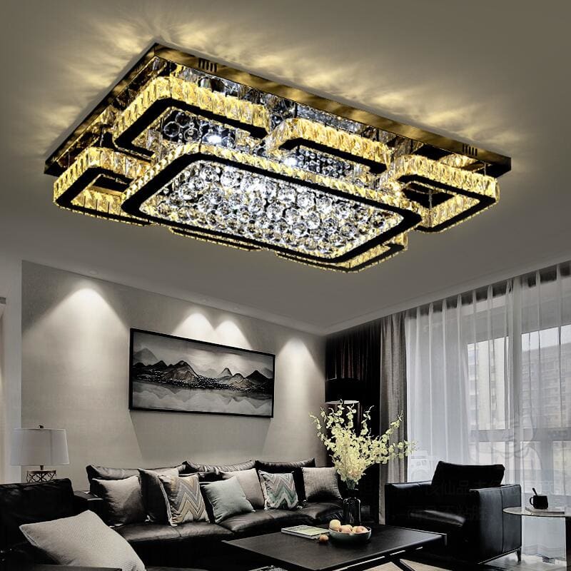 Art Deco LED Ceiling Light – Stainless Steel Luminaria for Bedroom, Kitchen & More