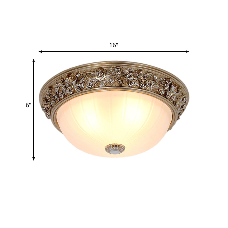 Minimalist Semi-Ball Ceiling Light: 2/3-Head Resin Fixture in Aged Silver (13"/16" Wide)