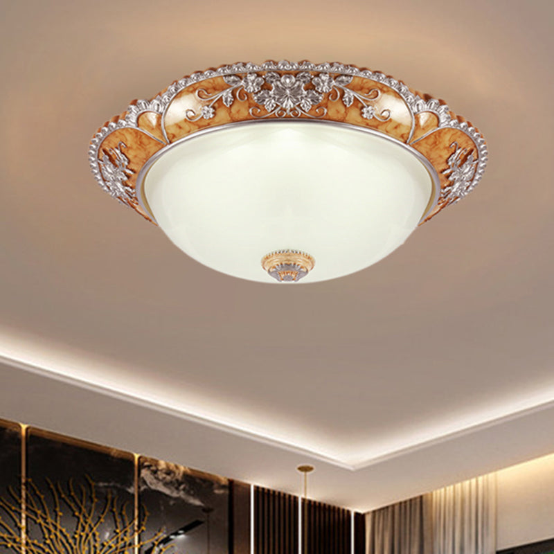 Minimalist Resin Ceiling Fixture with 2 Heads - Flush Mount Lighting for Bedroom