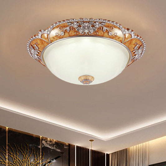 Minimalist Resin Ceiling Fixture with 2 Heads - Flush Mount Lighting for Bedroom