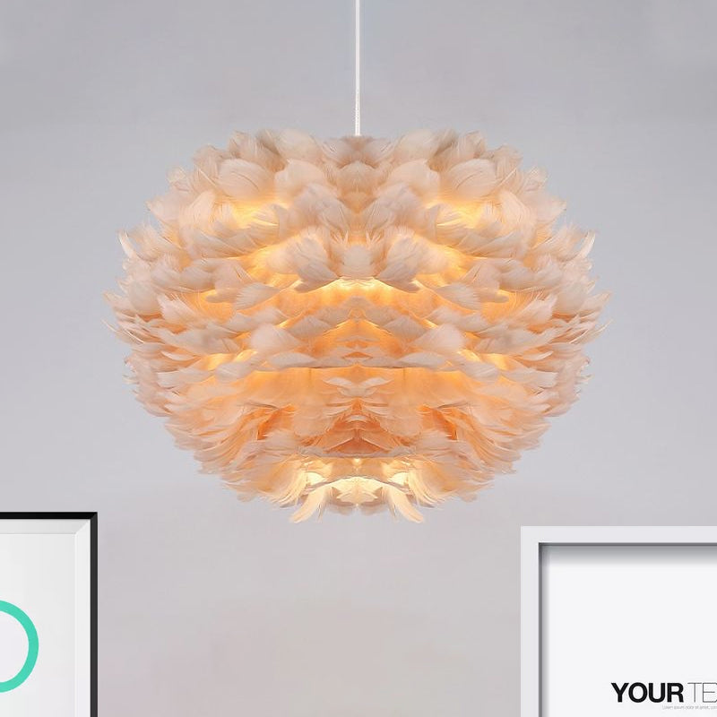 Feather Pendant Light: Modern Style Ceiling Fixture
