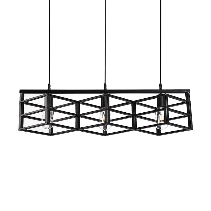 Vintage Industrial Metal 3 Bulbs Hallway Pendant Lamp