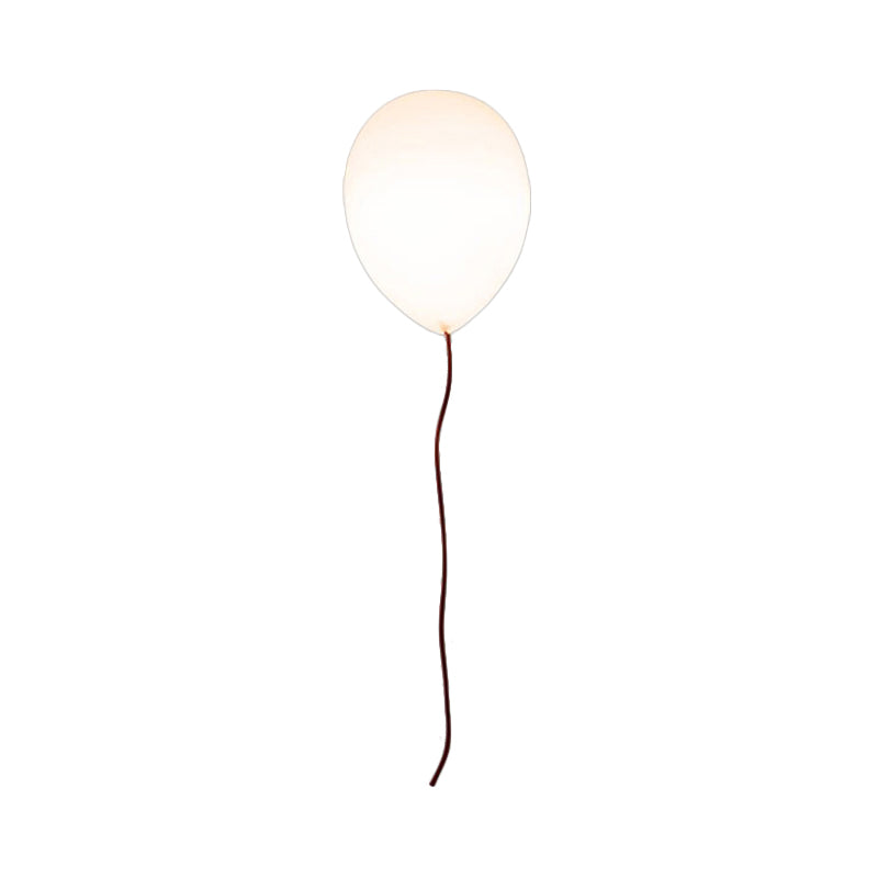 Contemporary White Balloon Shade Flush Mount Light with Opal Glass Ceiling Fixture - 8"/10" W, 1 Head - Warm/White Light