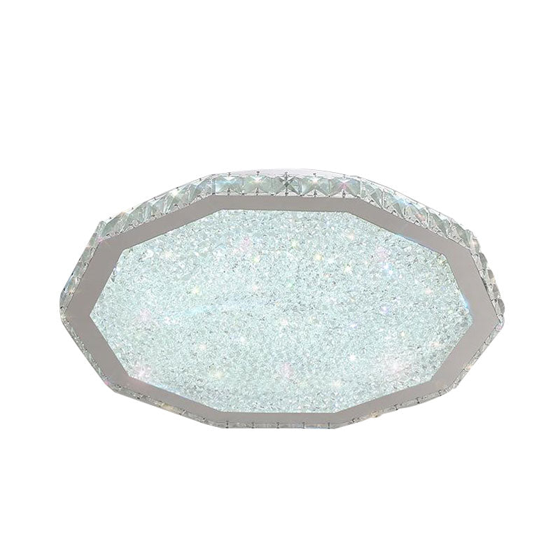 Modern LED Stainless-Steel Flush Mount Ceiling Light for Living Room