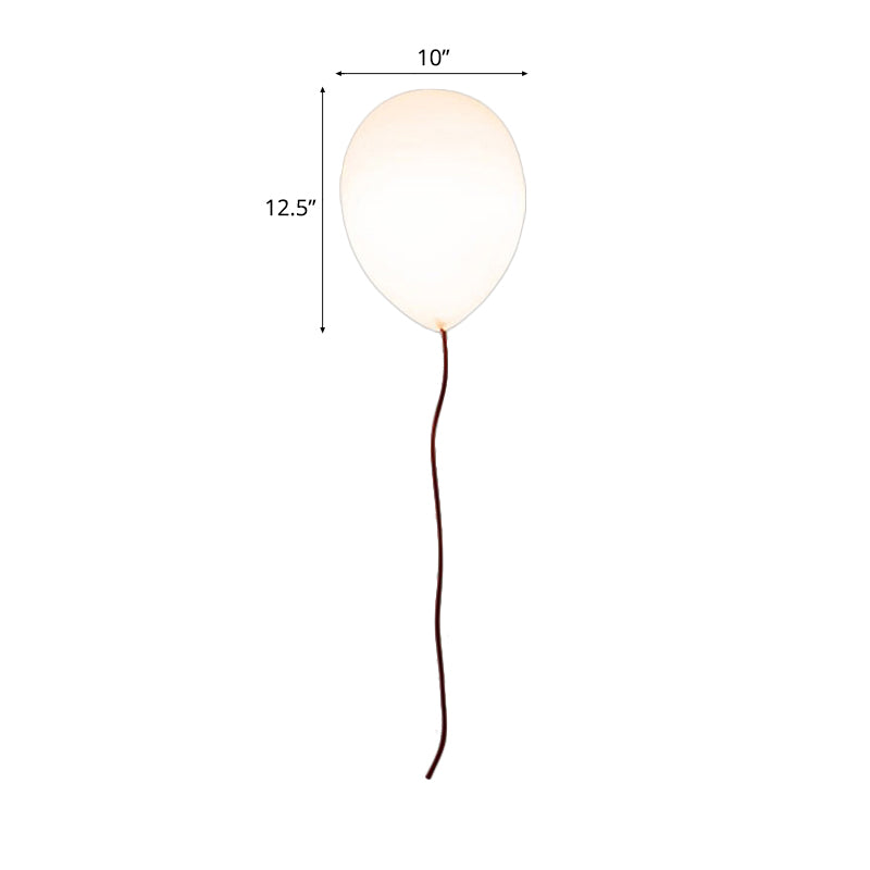 Contemporary White Balloon Shade Flush Mount Light with Opal Glass Ceiling Fixture - 8"/10" W, 1 Head - Warm/White Light