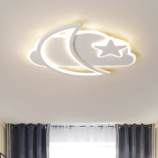 Ultrathin Nordic LED Ceiling Light for Bedroom - Moonlit Night Sky Design