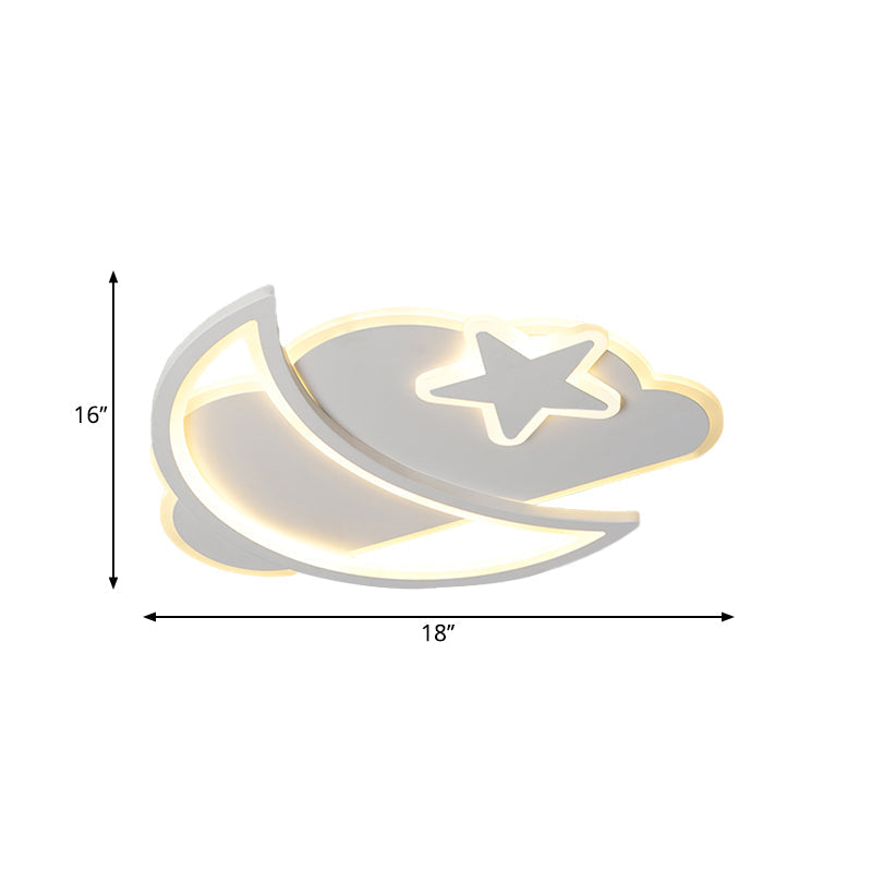 Ultrathin Nordic LED Ceiling Light for Bedroom - Moonlit Night Sky Design