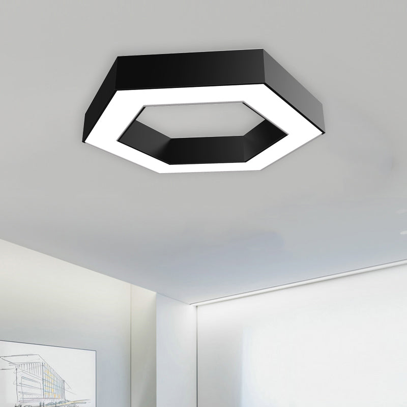 Honeycomb Flush Mount Modern Metal LED Light - Office Lighting in White/Warm Glow