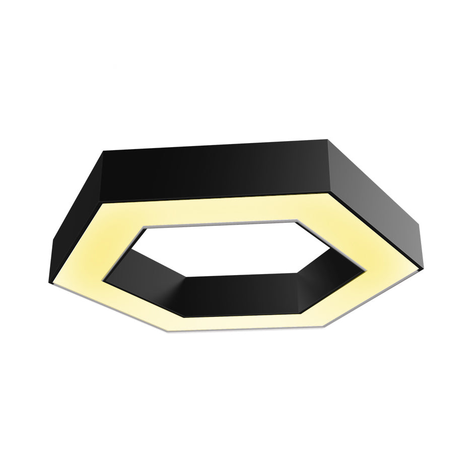 Honeycomb Flush Mount Modern Metal LED Light - Office Lighting in White/Warm Glow