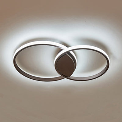 Double Ring LED Bedroom Ceiling Light in Warm/White/Natural: 3 Sizes Available