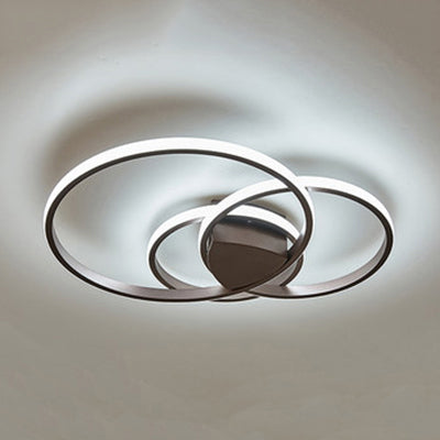 Double Ring LED Bedroom Ceiling Light in Warm/White/Natural: 3 Sizes Available
