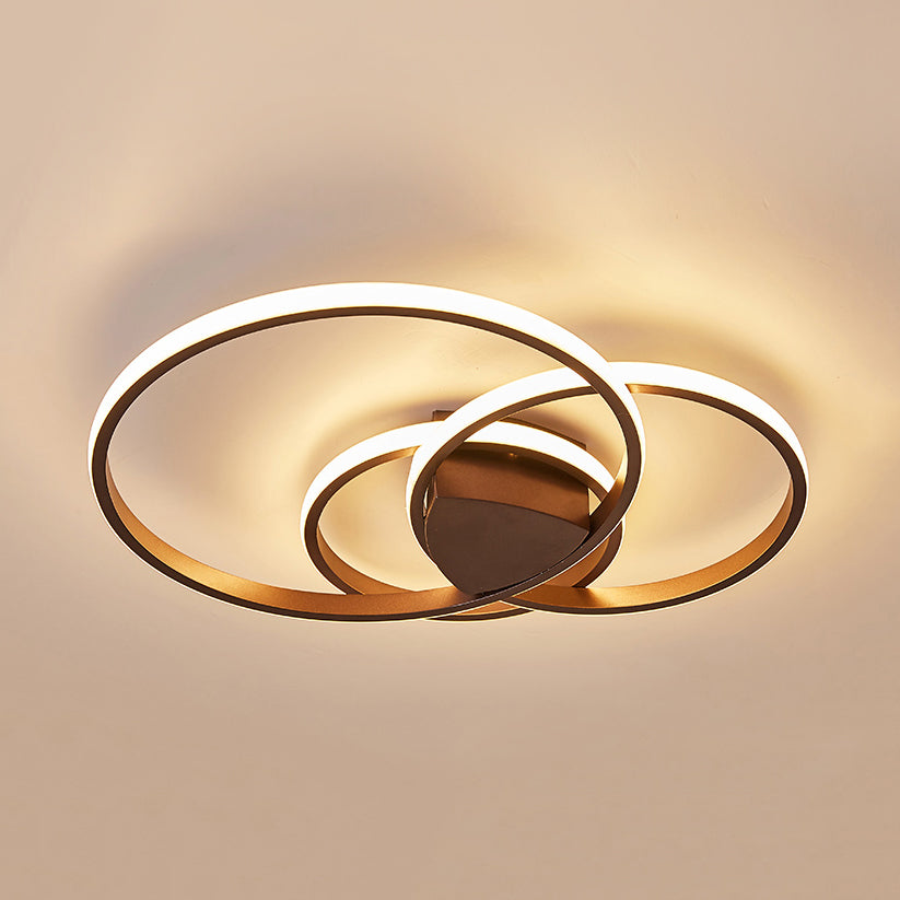 Double Ring LED Bedroom Ceiling Light in Warm/White/Natural: 3 Sizes Available