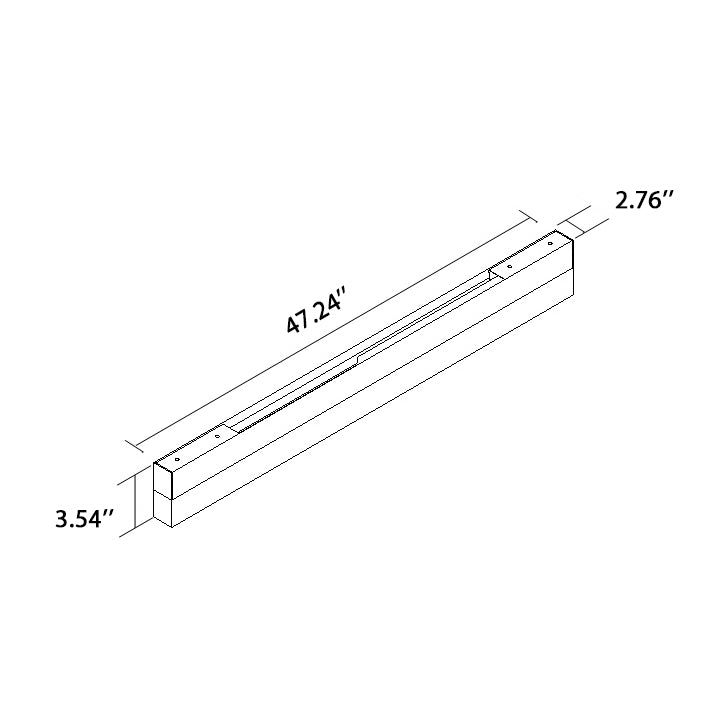 Sleek LED Office Flush Mount: Contemporary Black/Yellow Slim Linear Metal Lamp