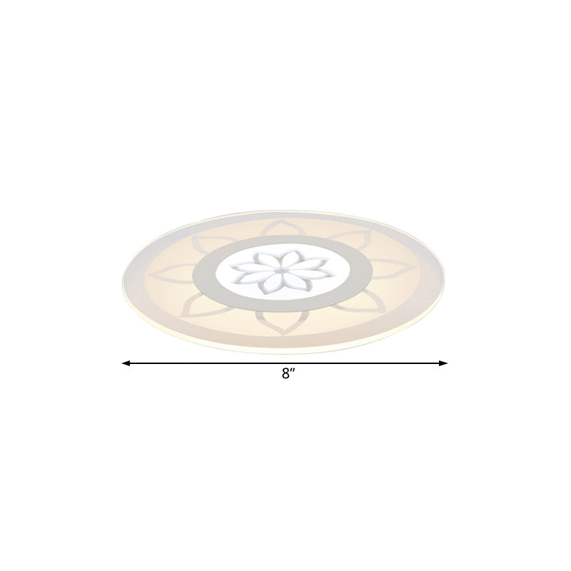 Blossom Acrylic LED Flushmount Ceiling Lamp in Warm/White, 8"/16.5"20.5" Wide