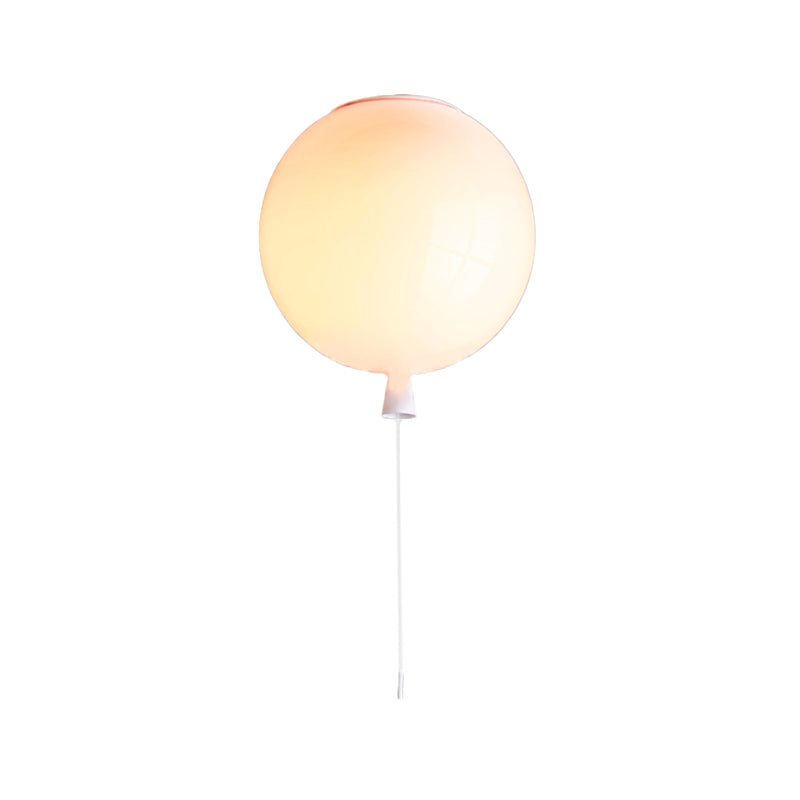 Modernist Style Balloon Shade Suspension Lamp - 8"/10" Width - White Ceiling Lamp for Living Room