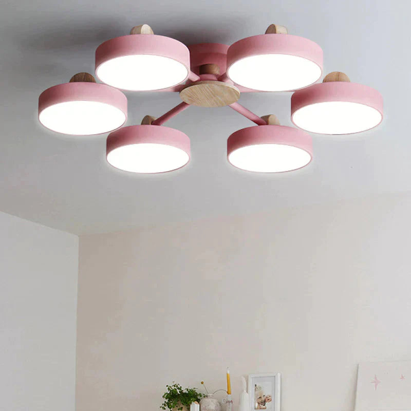 New Solid Wood LED Lamp for Nordic Living Room
