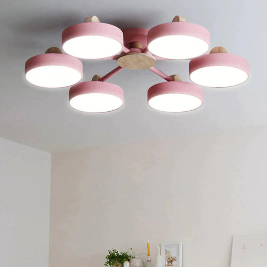 New Solid Wood LED Lamp for Nordic Living Room