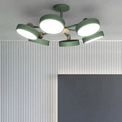 New Solid Wood Led Lamp For Nordic Living Room Ceiling